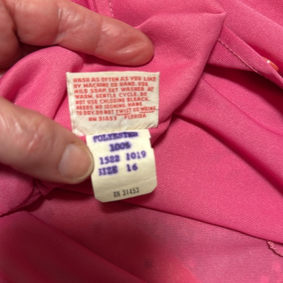 Vintage Bodin Knits bright pink blouse Size 16 - Picture 4 of 5